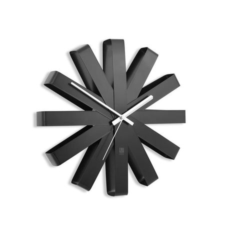 Zegar naścienny RIBBON 30 cm czarny 